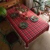 auons Christmas Tablecloth Red Checkered Table Cloth for Rectangle Tables,
