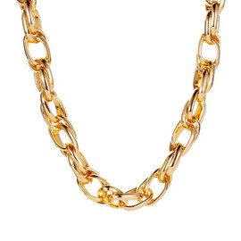 [ALICE ANDERSEN] Necklace, Men's, Thick Chain, Korean Silver Chain, Unisex, Pendant, Long Chain, Gift, 20's 30's, Choker, Gold and Silver, Stylish, Aluminum Alloy