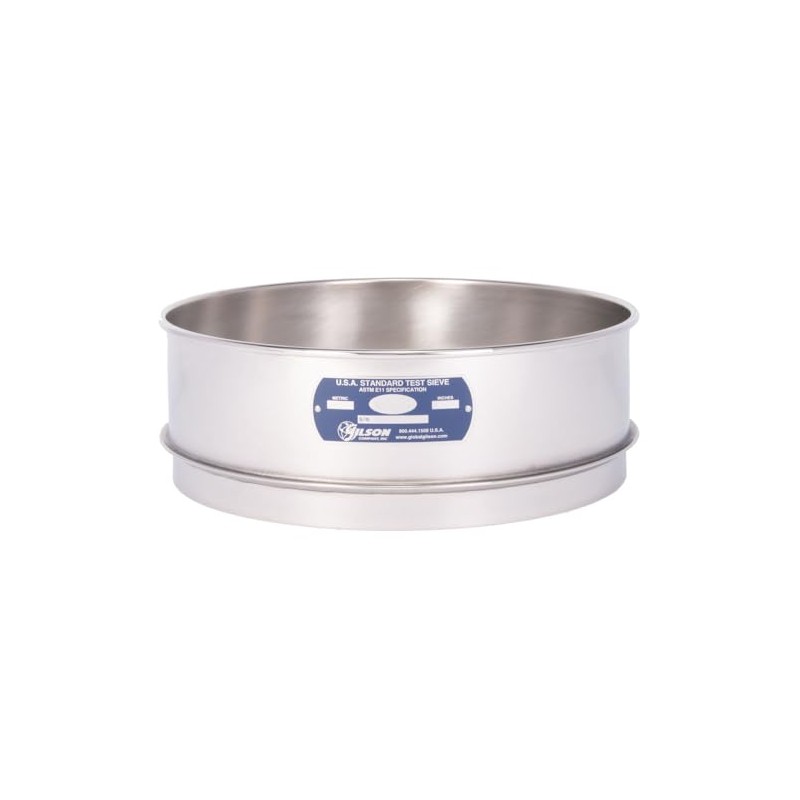 12" Sieve, All Stainless, Full Height, No. 4