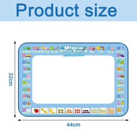 44 * 32cm Aqua Doodle Mat, Aqua Mat, Fruit & Alphabet Design, Water Doodle Mat, Doodle Mat, Water Drawing Mat for Kids and Creative Fun at Home, School or Outdoors