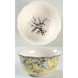 222 Fifth Adelaide Yellow Cereal Bowls, Set of 4