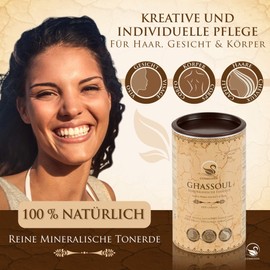 Cosmundi Ghassoul Moroccan Lava Mineral Clay for Hair/Body Care, Face Mask and Exfoliator 1000 g