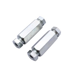 Brake Pipe Connector 3/8" UNF 2 Way 2 x Inline Female Connectors With 4 x Male Nuts Suitable for 3/16" Pipe