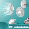 Clip On Fan Portable Rechargeable 720° Rotation Quiet Stroller Fan