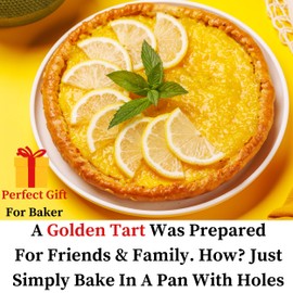 Jean Lemond Why Holes: Para las cortezas más crujientes. King Crispy's - Molde extraíble para tarta y quiche de 9 pulgadas Molde antiadherente para hornear frutas perforadas (9 pulgadas x 1 profundo).