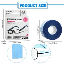 GNALIA brillenbügel überzug,brillenbügeleinweg Brillenschutz, Brillenbügelschutz, Schutzabdeckung, Schutzdeckel, Brillenbügelschoner, Professional, 200 Stück