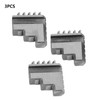 3pcs pair K11-80 Inside Jaw Chuck Self Centering Metal Lathe