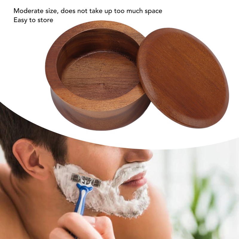 Men Wooden Shaving Brush Bowl Non Adhering Shave Cream Mug