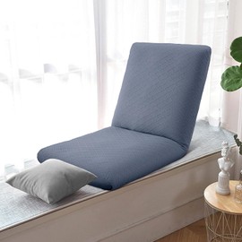 Leweet Chair Cover, Stretchable, Waterproof, Washable, Stretch, Full Coverage, For Armless Seats, Cover Only, Easy to Put On and Take Off, All Seasons, Comfortable Seat Renovation (Dark Gray)