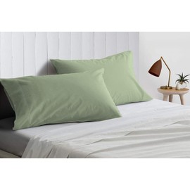 TBM Oversize Pillow Case Extra Large Fits Even The Fluffiest Pillows Including The Pancake Pillow Sleeve Style Extra Tall Pillowcase 100% Egyptian Cotton 600 Thread Count (Queen 23W X 34L, Sage Green)