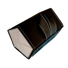 Sxspace Glasses Organiser, Glasses Storage/Presentation, Travel Sunglasses, Glasses Box for Storing 5 Glasses, Portable Glasses Case for Men and Women, black-beige