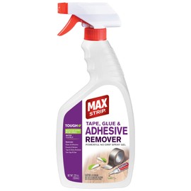 Max Strip Tape, Glue & Adhesive Remover 22oz | Fast-Acting | Removes All Kinds of Glues, Stickers & Sticky Residue | For Wood, Metal & Multiple Surfaces | No Harsh Odor Leaves Surface Clean
