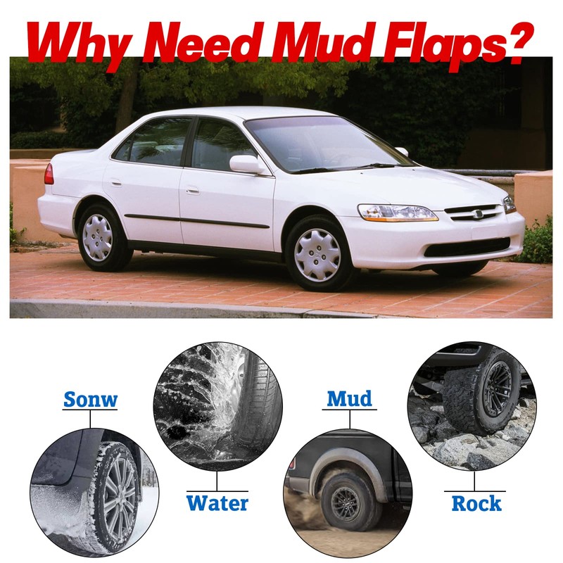 BDFHYK Mud Flaps Splash Guards 4PCS Front & Rear Side