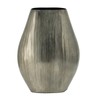Aluminum Oval Vase with Chiseled Layers - 9.5" x 5.5"