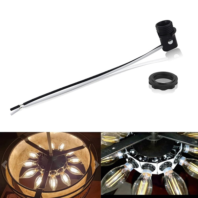 NuoZun 6 Pack LP1970 Phenolic Candelabra Base Socket E12 Light