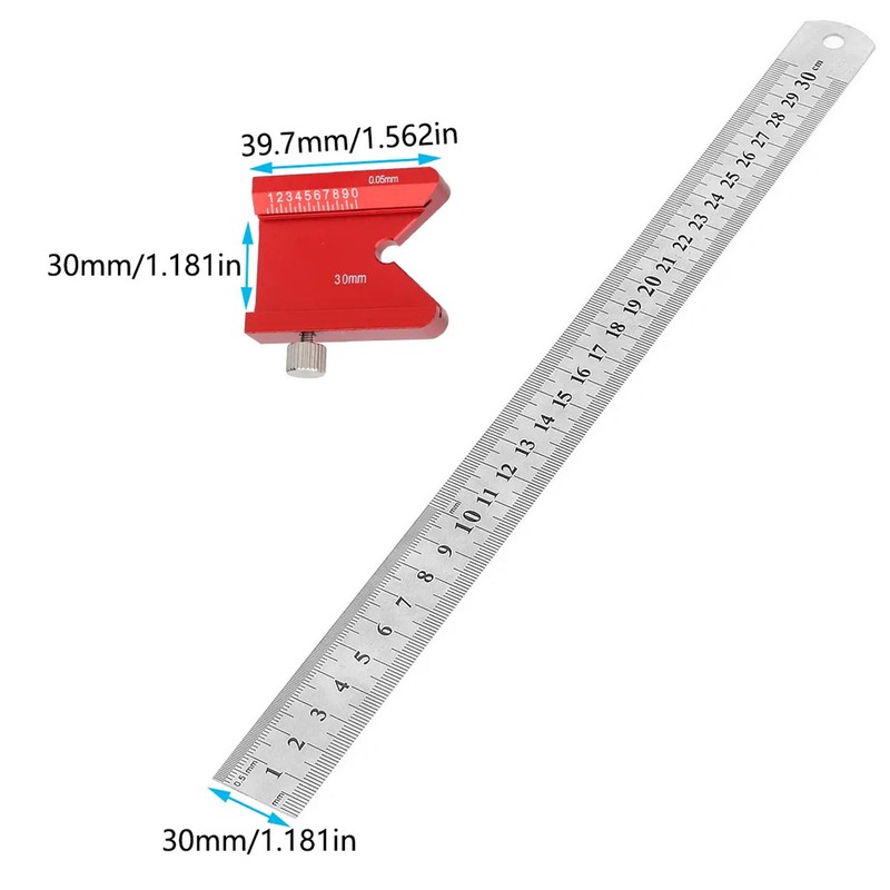 Center Scribe Aluminum Alloy Square 45 90 Degree Finder Line