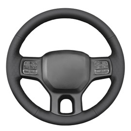 MEWANT Steering Wheel Cover for Dodge RAM 1500/1500 Classic / 2500/3500 / 5500 Hand-Stitched Leather Car Steering Wrap Accessories
