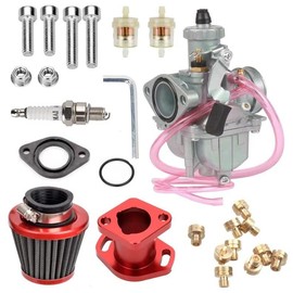 VM22 Compatible with Mikuni VM22 212CC Air Filter Kit for Freight Predator GX200 6.5hp Engine 196cc CT200U KT196 Moto Mini Bike Race Go Kart 6.5HP Baja Warrior Heat MB165 MB200 Mini Bike Go Kart