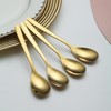 Kyraton Gold Teaspoon, 12 Pieces, 14 cm Stainless Steel Coffee
