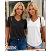 Riyiper 3 Pack Women's V Neck T Shirts Flowy Loose