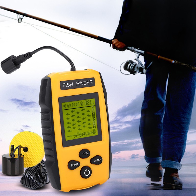 100M Portable LCD Fish Finder with Sonar Sensor Fishing Accessory