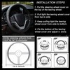 Valleycomfy Microfiber Leather Steering Wheel Cover Large-Size for F150 F250