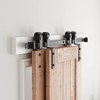 SMARTSTANDARD 4 Feet Bypass Sliding Barn Door Hardware Kit -
