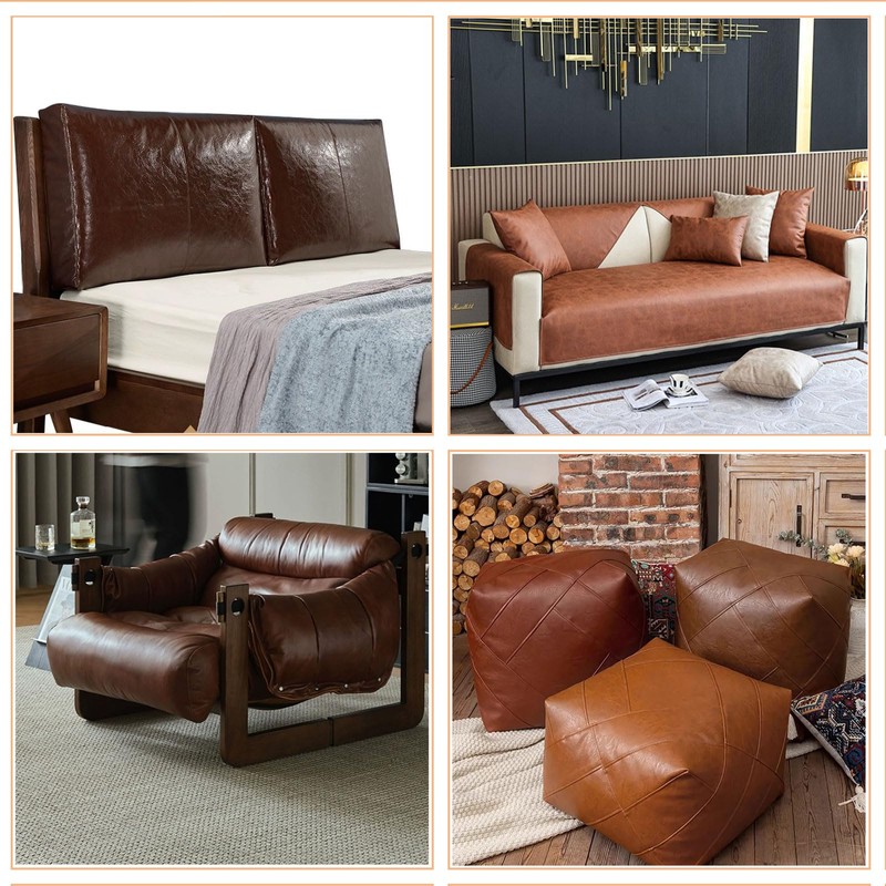 Picheng Soft Skin Grain Faux Leather Fabric, 54" x 36"