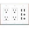 Wallplate City 2 Port COAX 4 HD Wall Plate-2 Outlet White