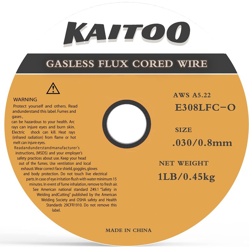 KAITOO E308LFC-O .030.Diameter, 1-Pound Spool Stainless Steel Gasless Flux Cored