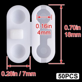 PAGOW 50 Pcs Plastic Chain Connector, Replacement Vertical Roman Roller Blind Ball Chain Cord Connector Clips, Beaded Chain for Roller Shades and Vertical Blinds (White)