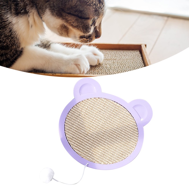 Sisal Cat Scratching Board Cartoon Cute Bear Head Shape Grinding