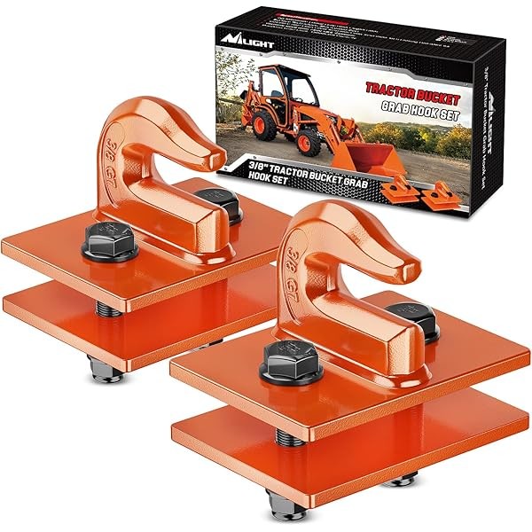 Nilight 2PCS Tractor Bucket Grab Hook 3/8'' Heavy Duty Drop