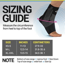 BioSkin Ankle Compression Brace with Gel Insert - Sprained Ankle, Post Injury Support Brace for Women and Men, Swollen Feet Relief, HSA or FSA Eligible (XSmall, Small)