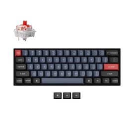 Keychron K12 Pro Custom Wireless/Wired Mechanical Keyboard QMK/VIA Programmable Macro with Hot-Swappable K Pro Red Switch 60% Compact Layout RGB Backlit Compatible with Mac Windows Linux