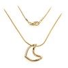 Cape Cod Jewelry-CCJ Necklace Floating Open Heart Pendant GoldTone 18"