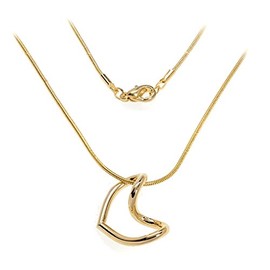 Cape Cod Jewelry-CCJ Necklace Floating Open Heart Pendant GoldTone 18"