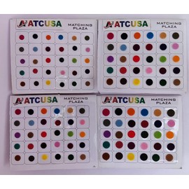 ATC USA - 720 X Count Assorted Multi Color and Multi Size Indian Daily Use Reusable Forehead Bindi Round Dot Temporary Tattoo Body Art Sticker