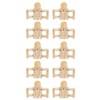Wooden Robot, 10PCS Unfinished Wooden Robot Adjustable Figures Nature Bodies