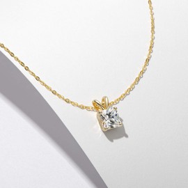 AINUOSHI 925 Sterling Silver Zircon Necklace, Pendant Necklace, Hypoallergenic Jewellery Gift for Her Women Mum Mother's Day Gift Valentine's Day, 100% brand new, Zircon