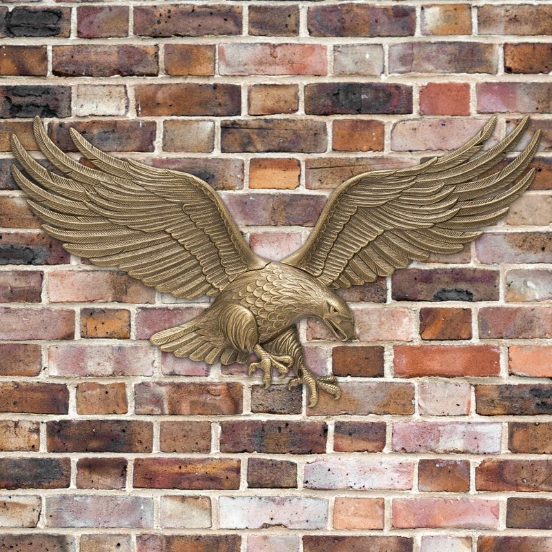 Whitehall Products Antique Brass Wall Eagle 00755, 36 inches wide