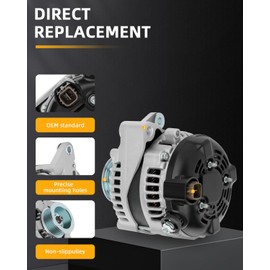 OCPTY Alternators 13994 Fit for 2003-2006 for Toyota Tundra 4.7L V8,2005-2007 for Toyota Land Cruiser 4.7L V8,12V 130Amp 6-Groove Pulley Alternator Replaces 139568 12452 27060-0F040