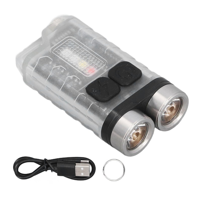 Keychain Flashlight 900LM White LED IP65 Waterproof Magnetic Tail Fluorescent