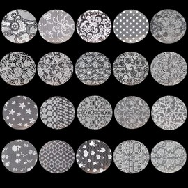 20pcs White Lace Starry Sky Nail Foil Decal Sheet Aluminum Wheel Gel Nail Parts Nail Art