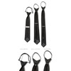 M.H.A.style 20587 Thin Necktie, One-touch, Black (Ceremonial Occasions), Narrow Tie