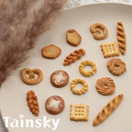 TAINSKY Bread Shape Clay Cutters, 16 Shapes Polymer Clay Cutters for Earrings Making, Wastepa Shape Polymer Clay Cutters, Snacks Clay Cutters for Polymer Clay Jewelry