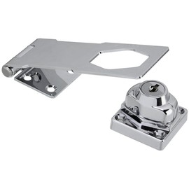 National Hardware N183-780 Keyed Hasp Locks, 1pack, Chrome