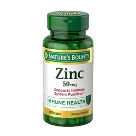 Nature’s Bounty Zinc Immune Health Caplets, 50mg, 100 Ct