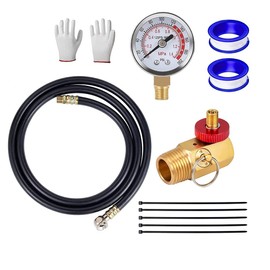 Daiilg Accessories Air Tank Repair Kit W/Valve,Air Tank Valve Kit with Pressure Gauge and Air Tank Hose Assembly Kit for Carry Tank