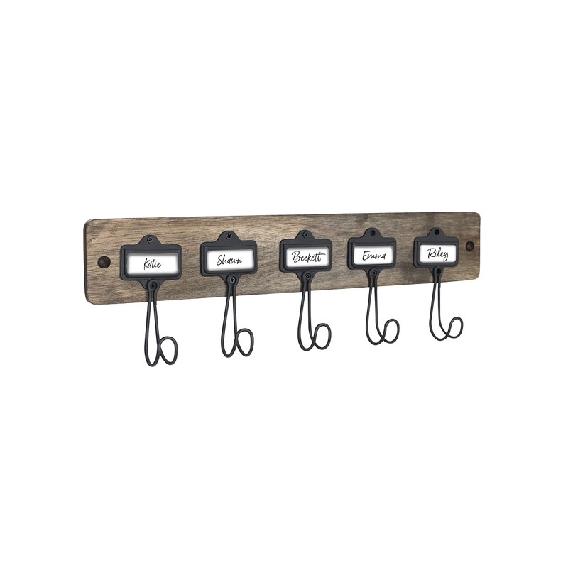 Spectrum Vintage Living 5 Hook Coat Rack Wall Mount with